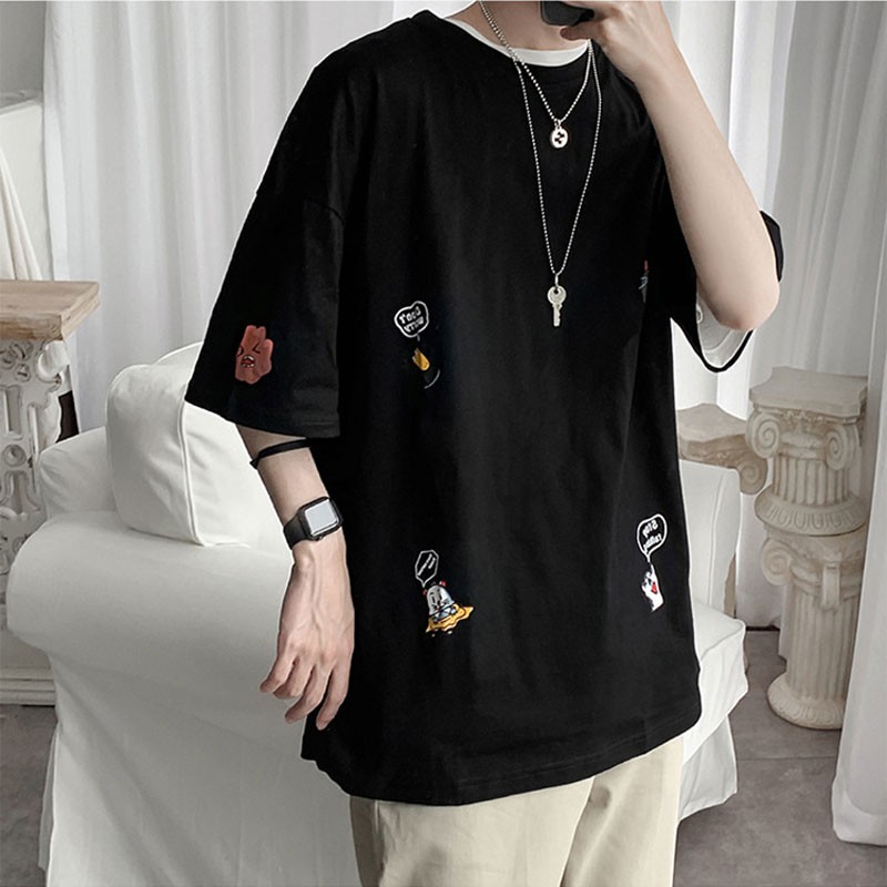 T-SHIRT100% KATUN IMPORT OVERSIZED FASHION PRINTING KATUN 100% IMPOT!! KASUAL || T-SHIRT KOREA STYLE NEW|!!!