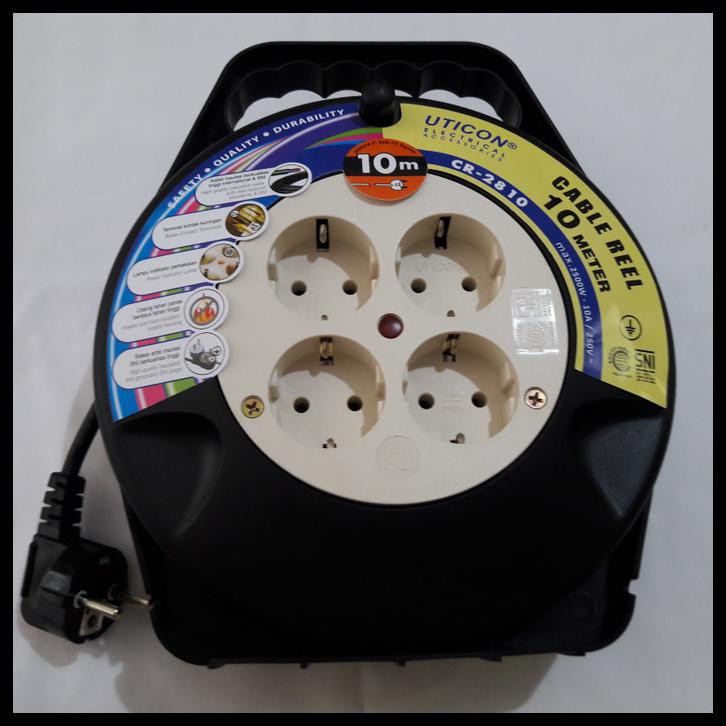 kabel roll UTICON 10m kabel sambung rol kabel UTICON stop kontak 10m