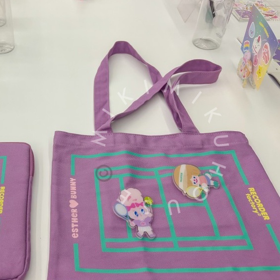 

RECORDER FACTORY X ESTHER BUNNY COLLAB RICO OFFICIAL KOREA STICKER STATIONERY POUCH BRAND TAS BAG ECO
