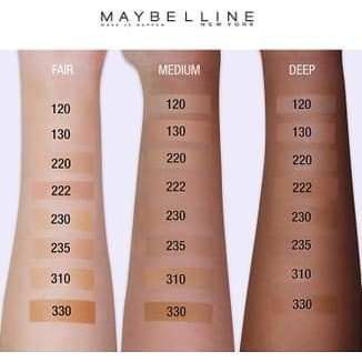 Maybelline Fit Me Series Matte dan Poreless Foundation Tube Pump Compact Powder 12H SPF (VIC)