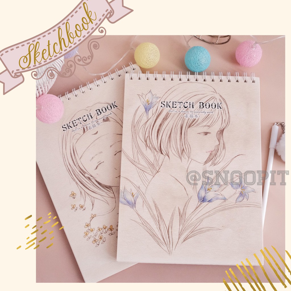 

Sketchbook ring buku catatan agenda kegiatan notes notebook stationery korea design kado gift hadiah