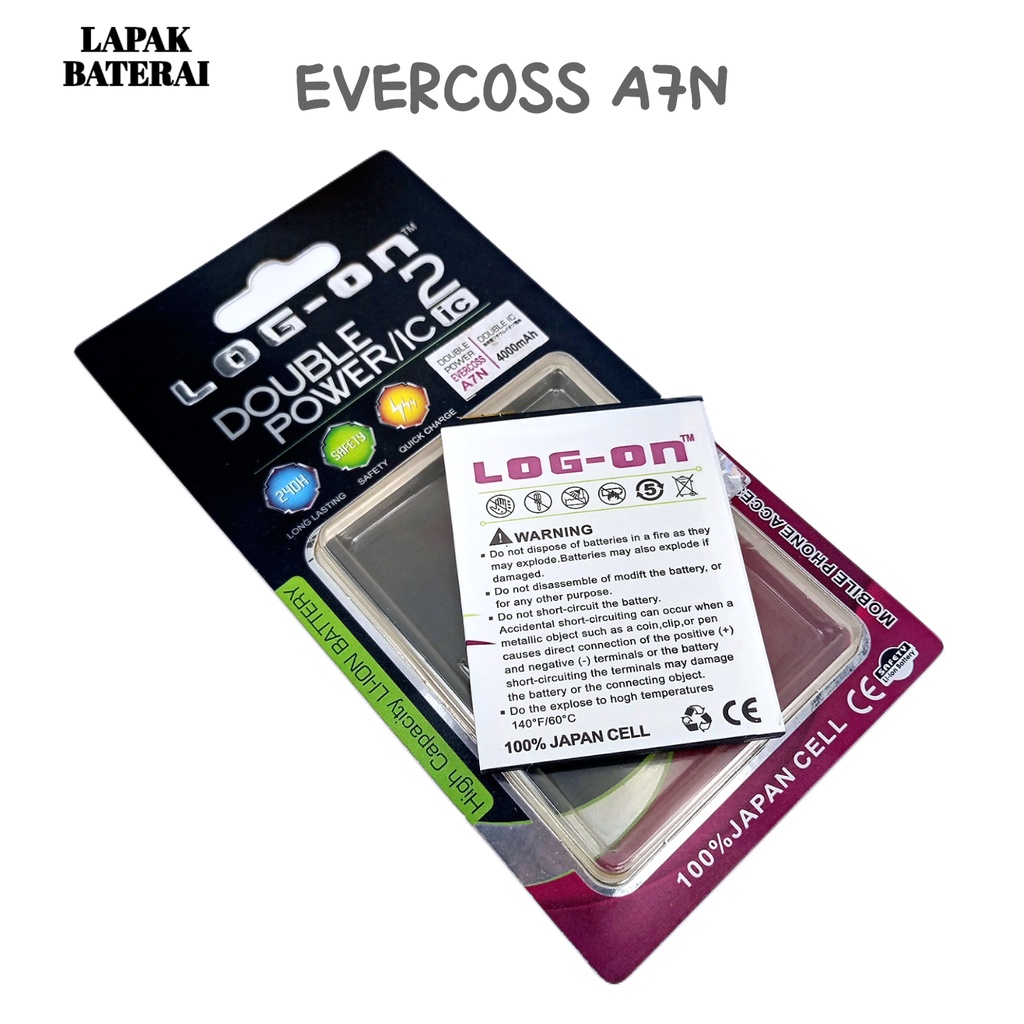 LOG - ON Evercoss A7N Baterai Double IC Protection Battery Batre