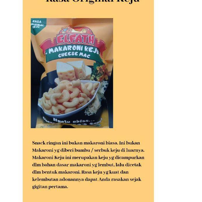 

ル Makaroni Keju Elfath Kraft asli Original Keju 200 gr Terlaris