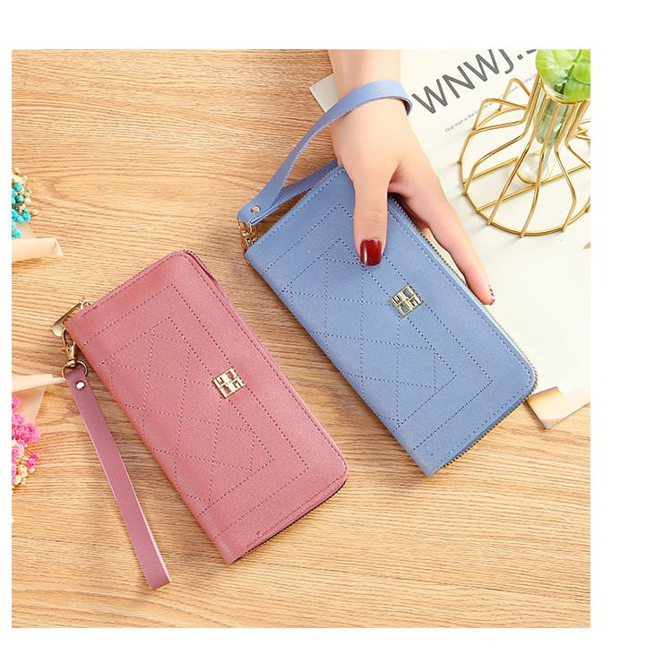 EV D 044-8  Dompet Panjang Relesting Wanita Fashion Korea Import