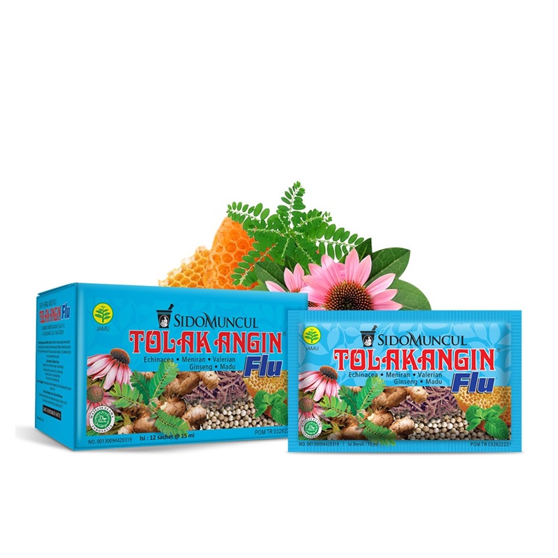 

Tolak Angin Cair Flu 1 Box (12 Sachet) - Meredakan Flu