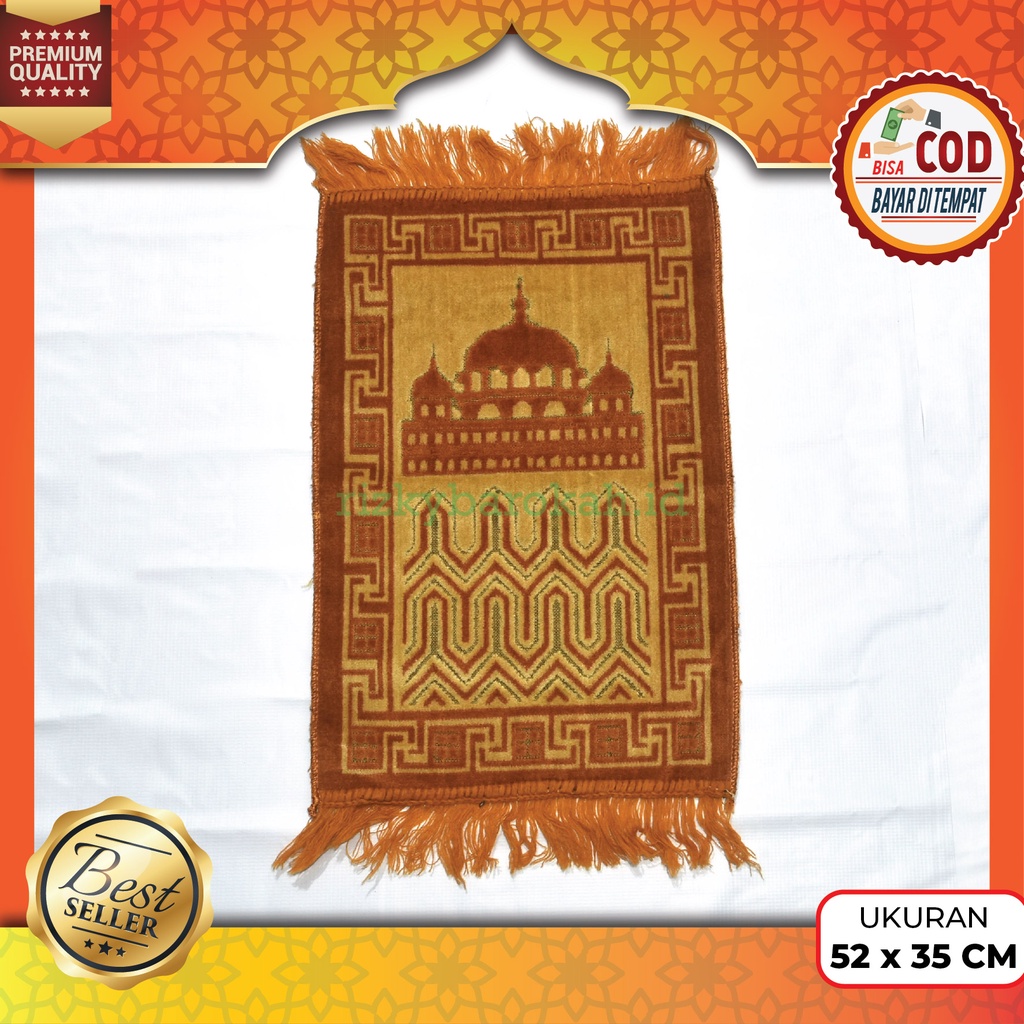 Sajadah Bulu Turki Turkey Turkiye Kecil Murah / Sajadah Beludru Muka Mini Untuk Sholat ukuran 35 x 55 cm / Sajadah Anak Dewasa Remaja Orang Tua / Oleh Oleh Haji dan Umroh Umrah / Sajadah Travel-6