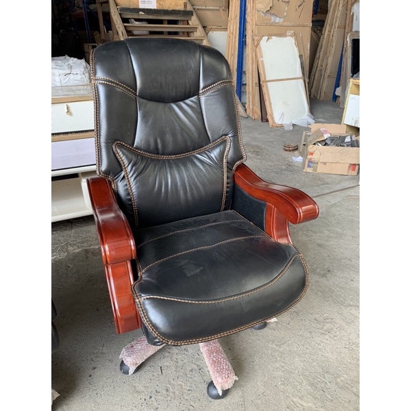 KSF ISO | Kursi Kantor Direktur Mewah Hitam Kulit Sintetis | Kursi Kantor Impor Reclining Eksekutif