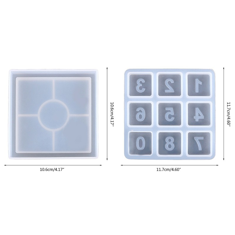 Glitter Resin Silicone Molds Square Epoxy Molds Resin Casting Molds
