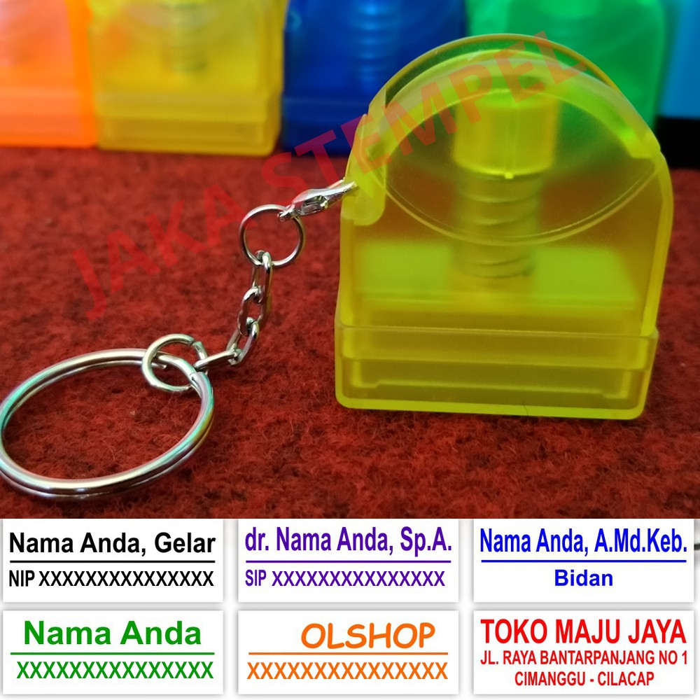 

STEMPEL NAMA | DOKTER | BIDAN | PERAWAT | NIP | NAMA JABATAN | FLASH GANTUNGAN KUNCI