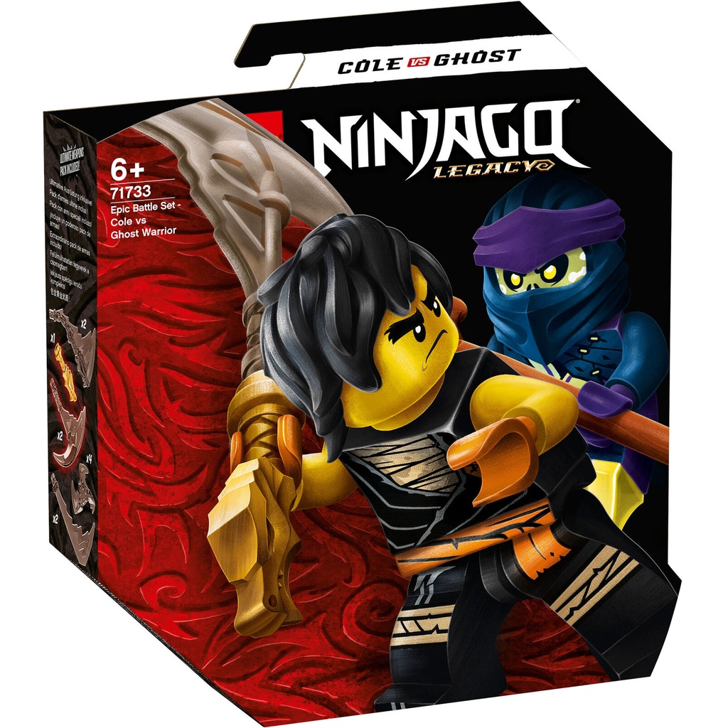 LEGO Ninjago Legacy - 71733 Epic Battle Set-Cole vs Ghost Warrior Set Building Kid Toy Ninja Temple 