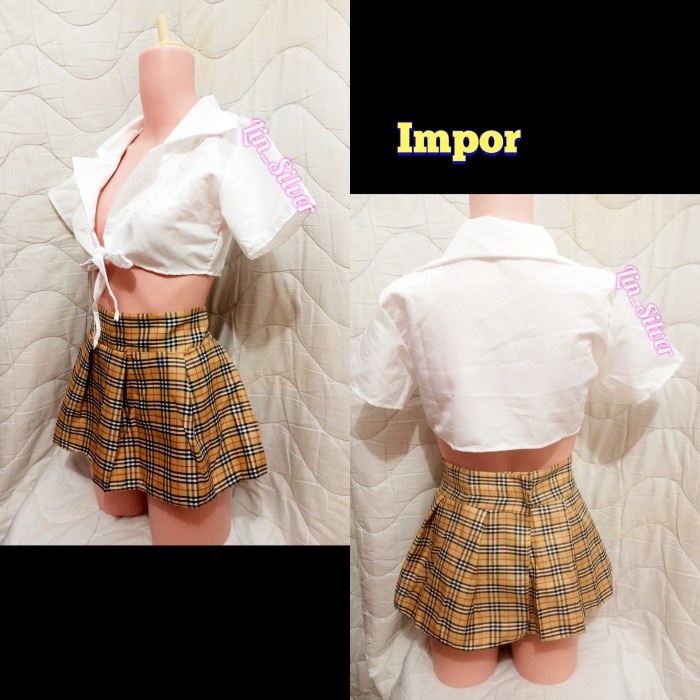 Lingerie Seragam Pelajar Cosplay Kostum Murid Siswa Wanita Rok Jepang