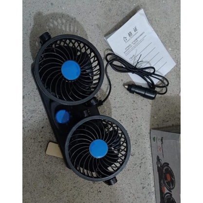 Kipas Angin Mobil Double Kipas Kencang Ganda Headed Vehicle Car Fan 12V [KPSMB]