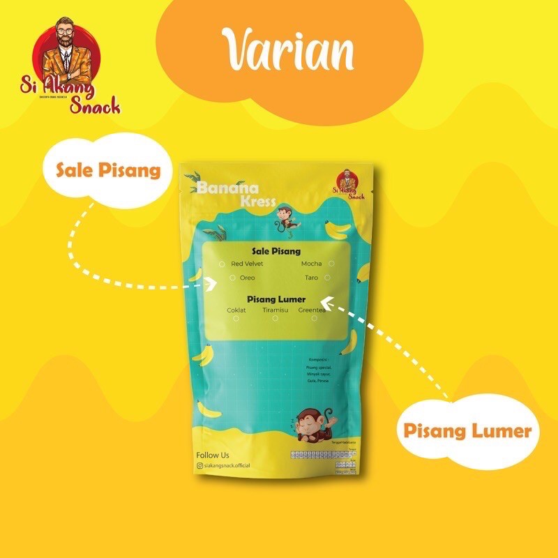 KERIPIK PISANG SALE LUMER BY SI AKANG SNACK BANANA KRES VANANA MELTE ZANANA SANG DEWA OLEH CAMILAN