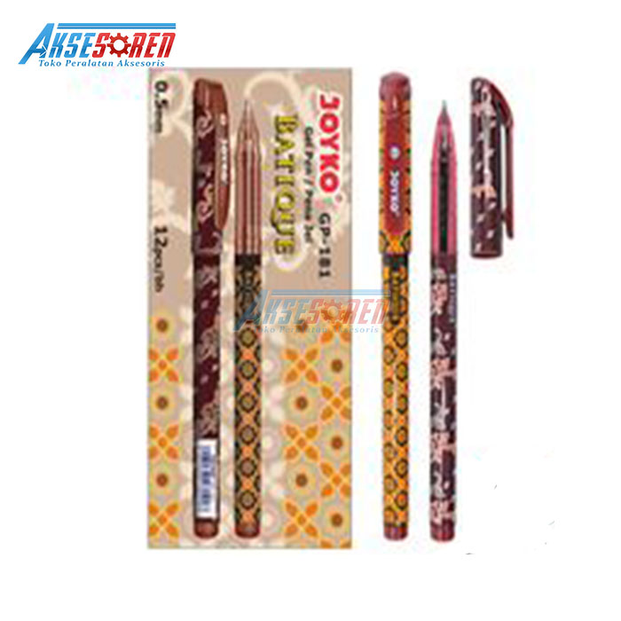 

Pulpen Batique Gel Joyko [GP-181/12 pcs] / Ballpoint Pena Pen [0.5 mm/1 Pack]