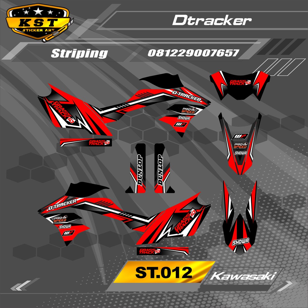 Striping Dtracker - Sticker Striping Kawasaki Dtracker. ST 012