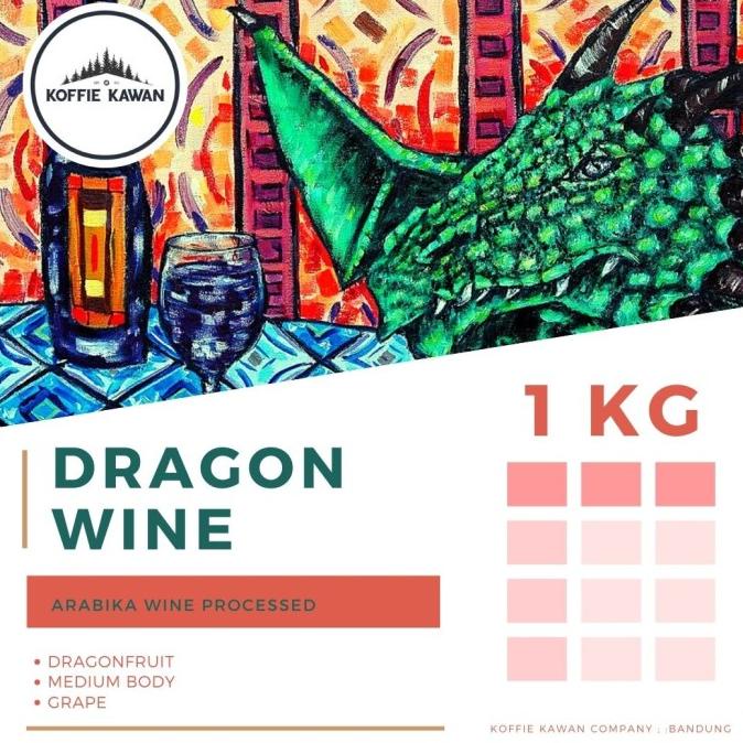 

BIJI KOPI ARABIKA WINE PROCESS Dragon wine by Koffiekawan roastery 1Kg