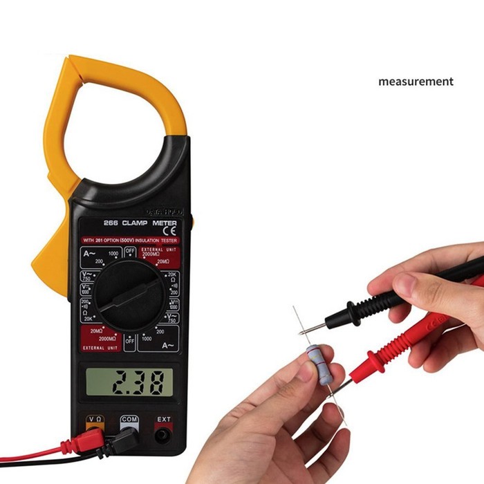 Digital Clamp Multi meter Tang Ampere AC DC Resistance Tester 266