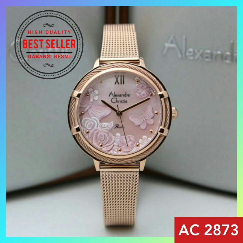 Alexandre Christie AC 2873 Rante Pasir Jam Tangan Wanita Analog