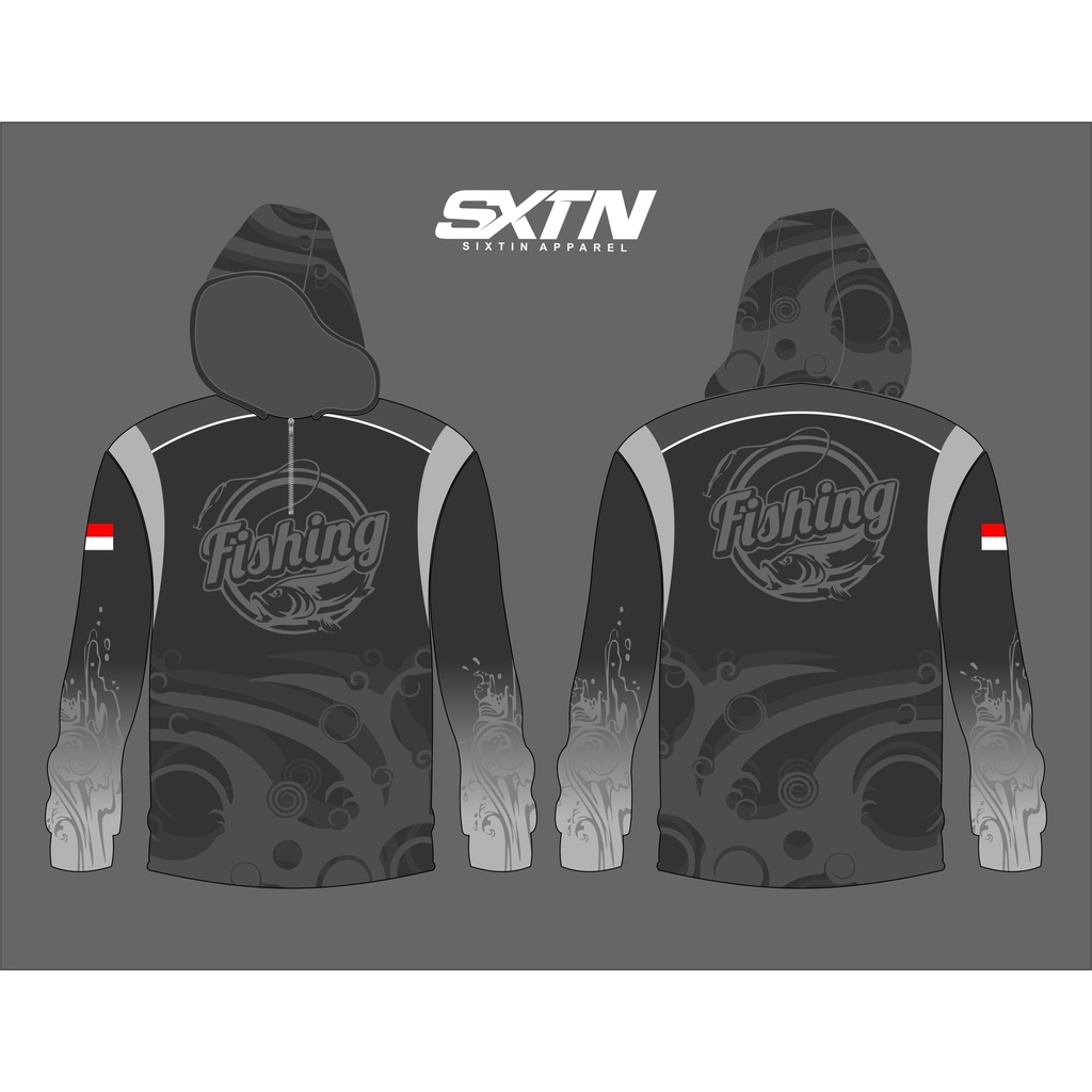 Jersey Mancing Mania Custom Kupluk Printing Angler Bahan Premium Milano