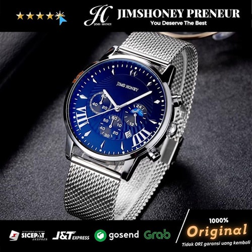 JIMS HONEY WATCH 8037 M03/JAM TANGAN PRIA ORIGINAL (INCLUDE BOX KAYU)