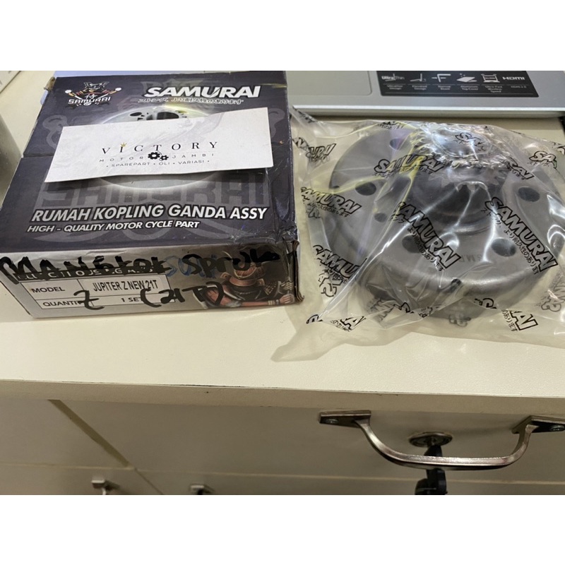 RUMAH KOPLING GANDA ASSY MANGKOK SPROKET GRAND JUPZ NEW 21T SAMURAI-3