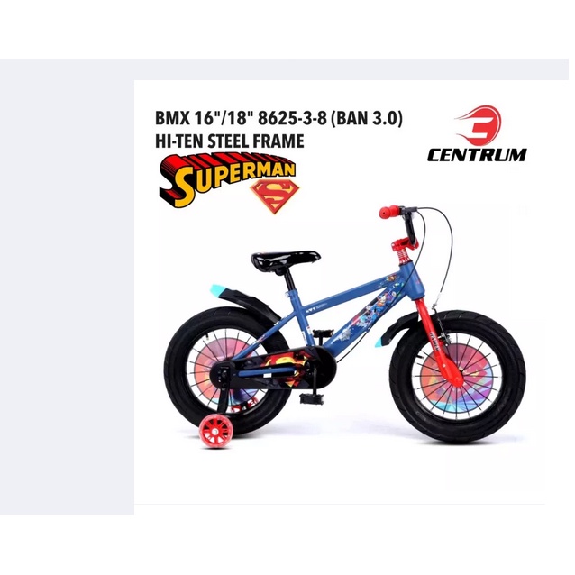 Sepeda Anak 12 16 18 Inch BMX CENTRUM SUPERMAN BAN BESAR 3.0