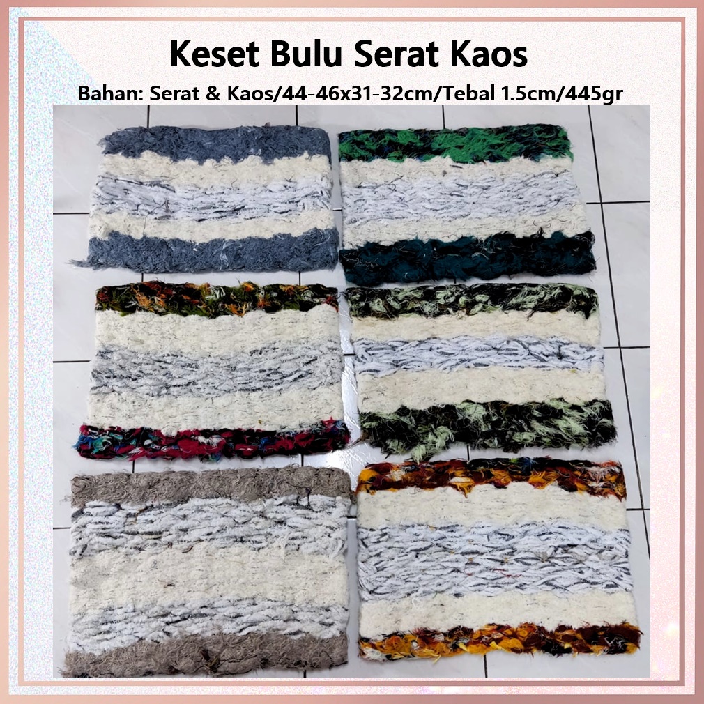 Keset Bulu Bahan Serat + Kaos