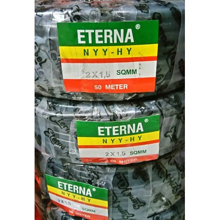 Kabel Serabut NYYHY 2x1,5 mm Eterna / NYY HY 2 x 1,5 mm Eterna