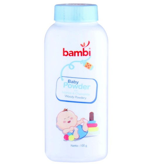 Bambi baby powder Woody powdery 100 g 7550/bedak baby