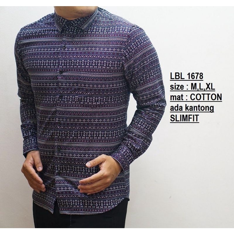 BATIK PRIA //BATIK COWOK //BATIK SLIMFIT //BATIK PREMIUM //BATIK LENGAN PANJANG LBL 671