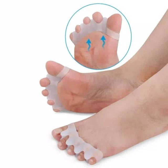 Silikon Jari Kaki Silicone Terapi Bunion Hallux Valgus Insole Pedicure Cat Kuku