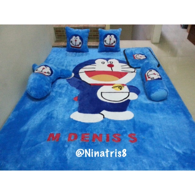 Karpet karakter bulu rasfur murah INOAC 5cm uk 150x200 motif doraemon