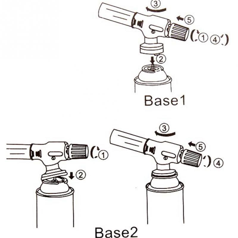 Portable Kepala Gas Torch Korek BBQ Blow Torch Flame Gun