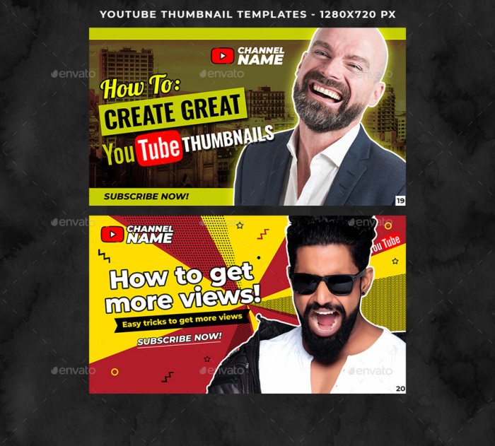 Youtube Thumbnail Templates - Photoshop