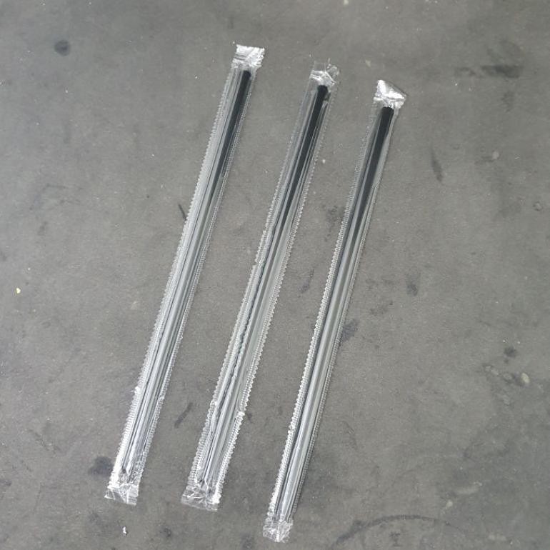 

( BISA COD ) sedotan hitam runcing/lancip/higienis steril bungkus plastik straw isi 500pcs