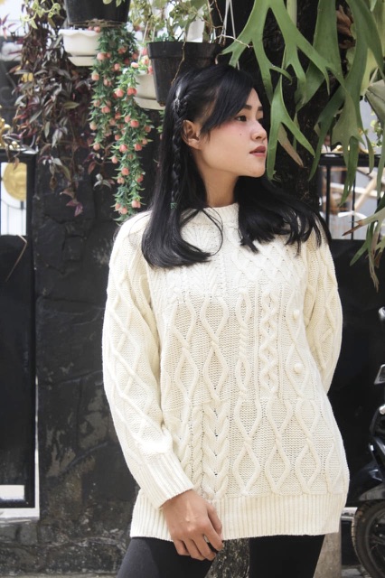 IMPORT Sweater Rajut Wool Musim Dingin Infinity Baju Winter Denish