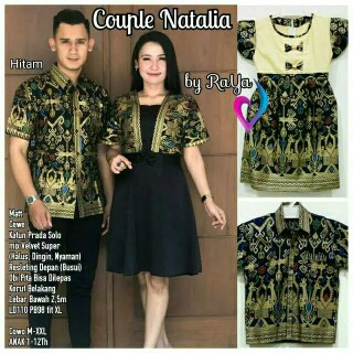 Couple Batik Wanita Dress Renda Anindya Katun Modern Motif Cewek Lolita Zipper Depan Premium