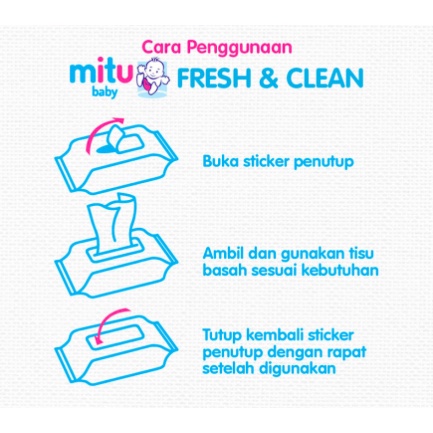 MITU Baby Tisu Basah Fresh &amp; Clean Wipes |  Tissue Blossom Berry Cherry Rose Fressia 4s / 10s / 50s