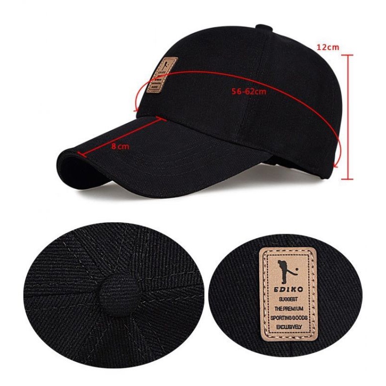 Topi Baseball Golf Logo Ediko Sport Fashion - Navy Blue