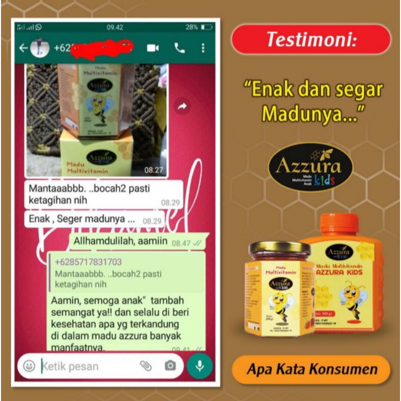 Madu Azzura Kids 200gr Madu Multivitamin Anak