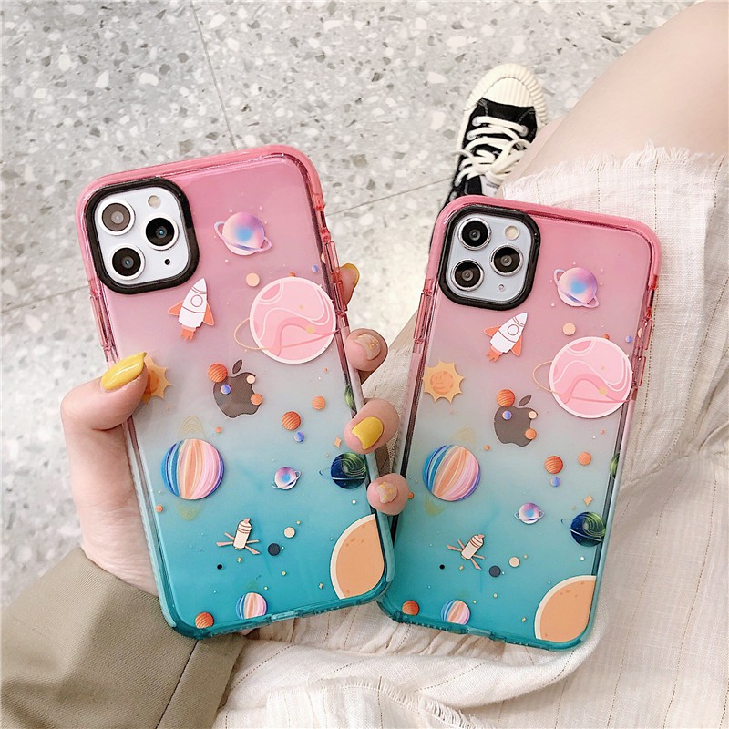 SPACE Rainbow case iphone 6 7 8 6+ 7+ 8+ X Xs 11 Pro Max 12 pro max 13 14