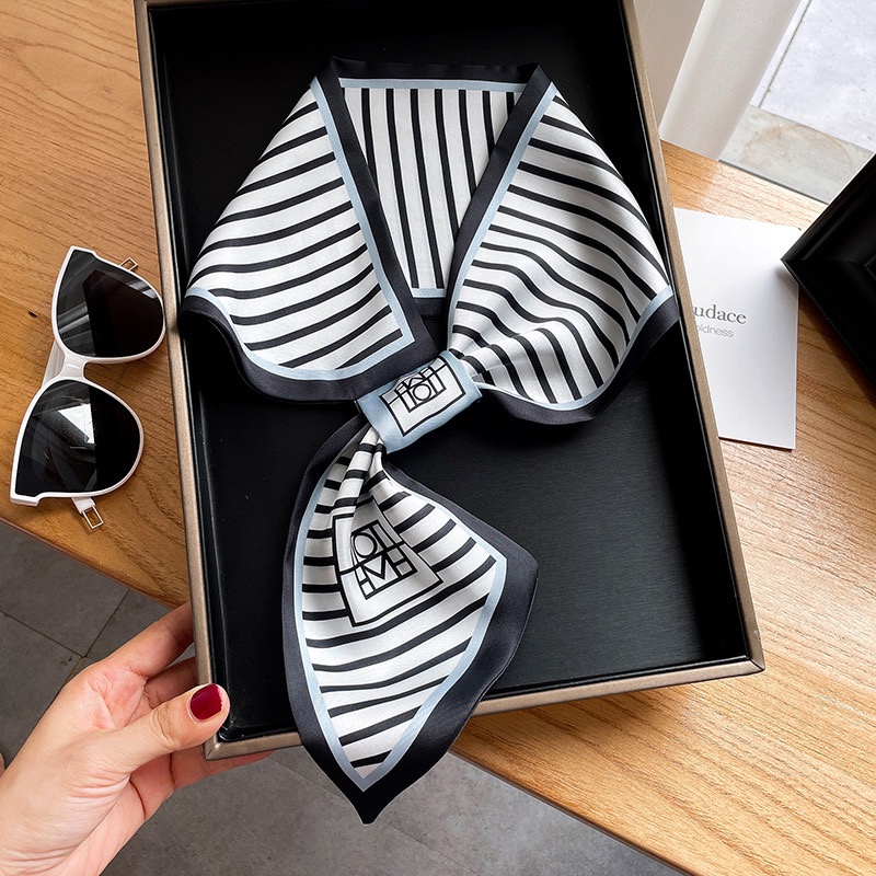 YEJI Scarf Leher Scarf Tas Motif Houndstooth Import High Quality Halus