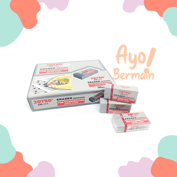 

Penghapus Joyko ER-111 / Penghapus Ujian / Eraser / Abu-abu