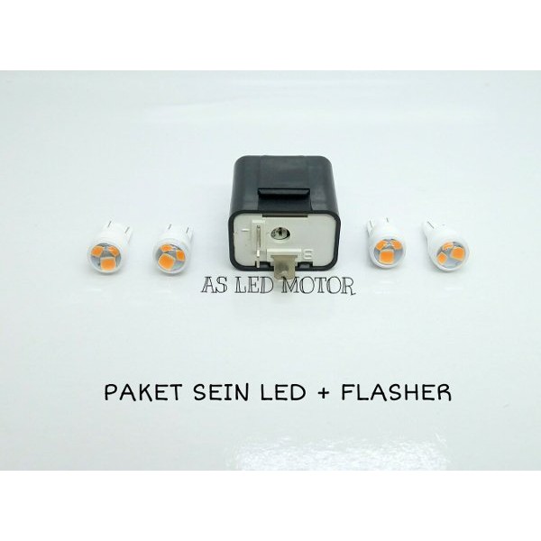 LAMPU SEIN MOTOR LED T10 | PAKET LAMPU SEIN LED DAN FLASHER