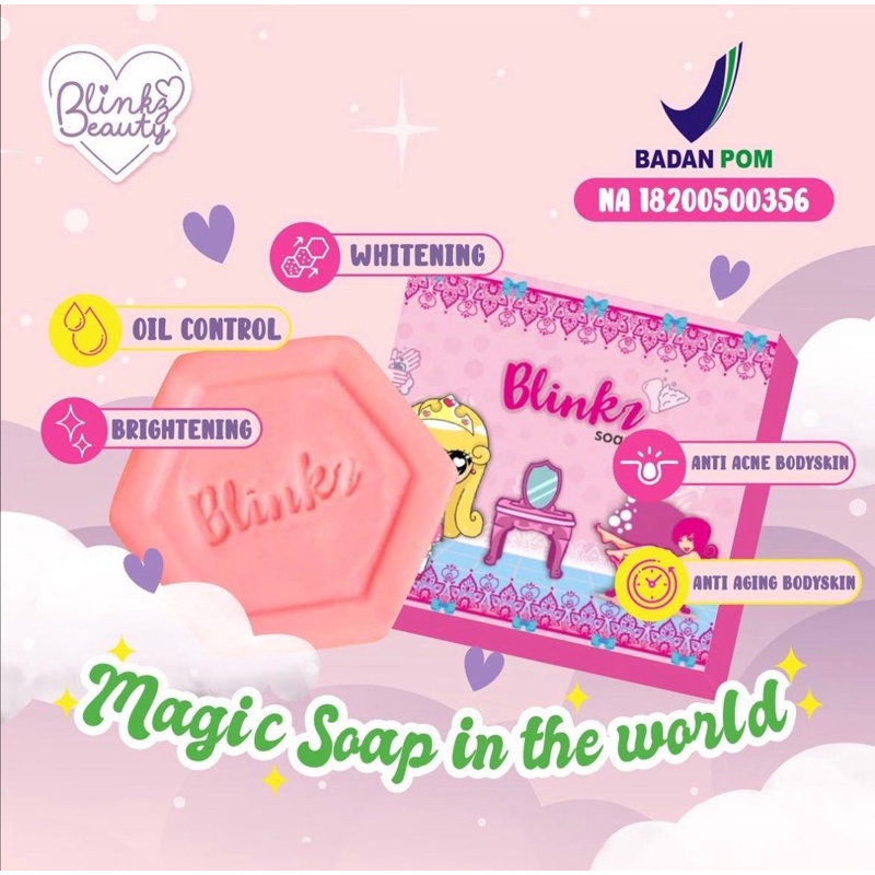 ✨Up Your Look✨ BLINKZ Soap Whitening sabun pencerah pemutih badan wajah