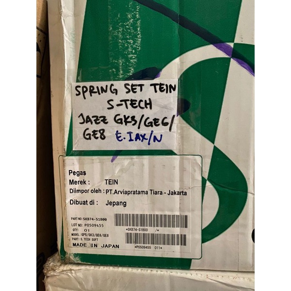 PER TEIN S-TECH HONDA JAZZ RS GE8/GK5 2008-2020