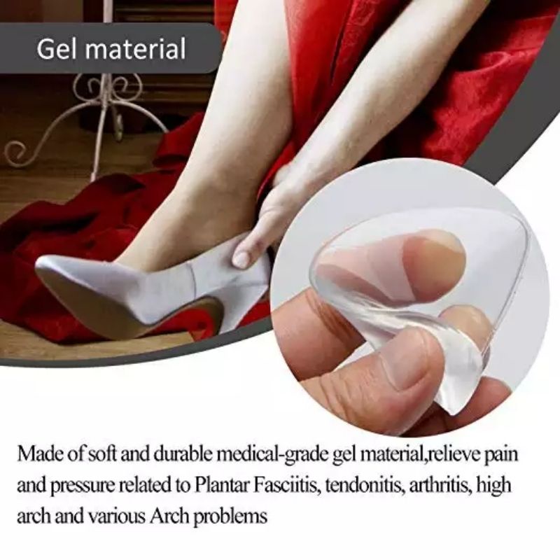 Arch Support Insole Silikon silicone gel arch foot untuk flat foot