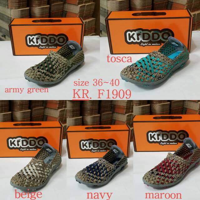 Sepatu Rajut KIDDO F1909 Flat ORIGINAL