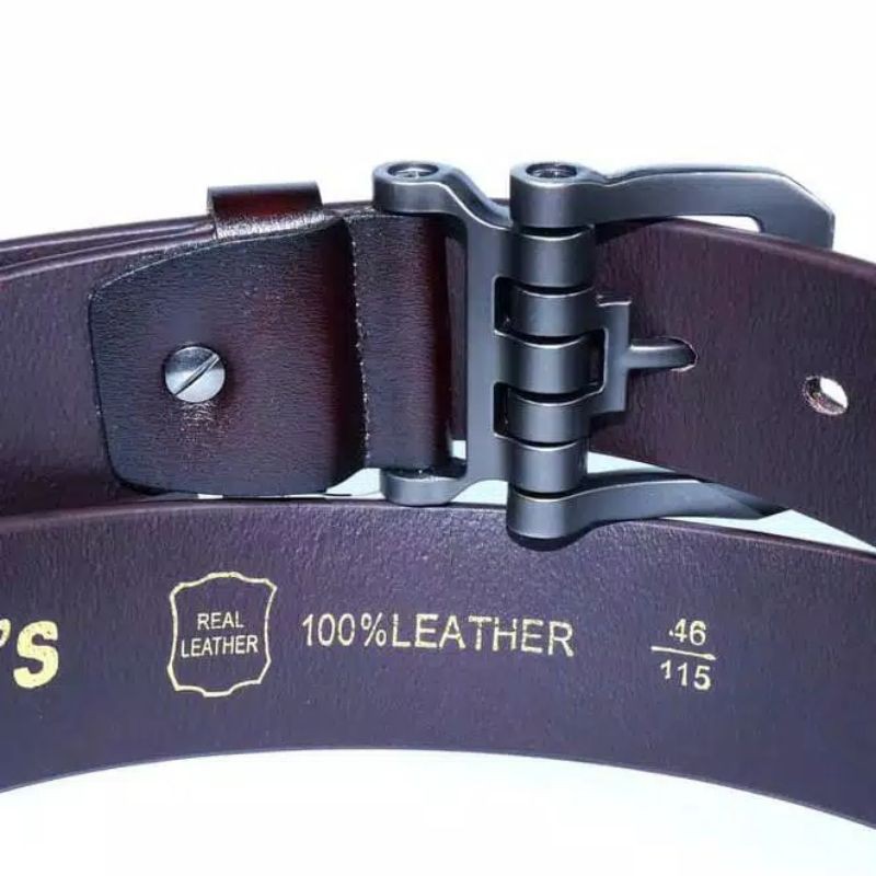 Sabuk Kulit Pria Ikat Pinggang Asli Belt Satu Lapis Leather