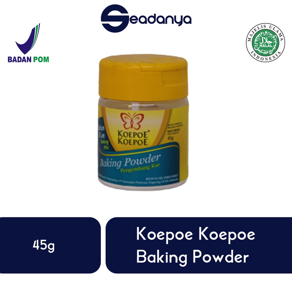 

Baking Powder Pengembang Kue Koepoe Koepoe 45g - Halal MUI & BPOM